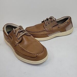 Dockers Anchor Memory Foam Boat Shoes Brown Contrast Stitch Men's Size 9.5 M